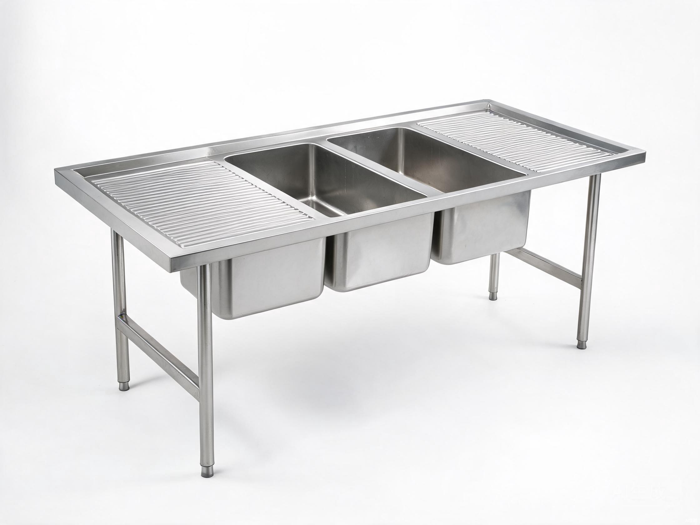 3-Compartment Stainless Steel Sink